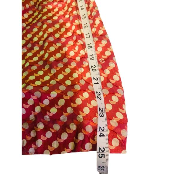 NWT Tory Burch Womens Silk Midi Pleated Skirt Inner Lining Side Zip Red Size 4 - Picture 8 of 10